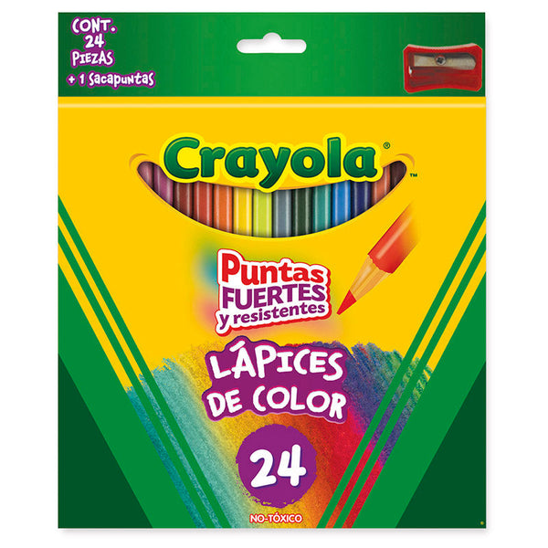 Lápices De Colores Crayola Largos Set De 24 Colores