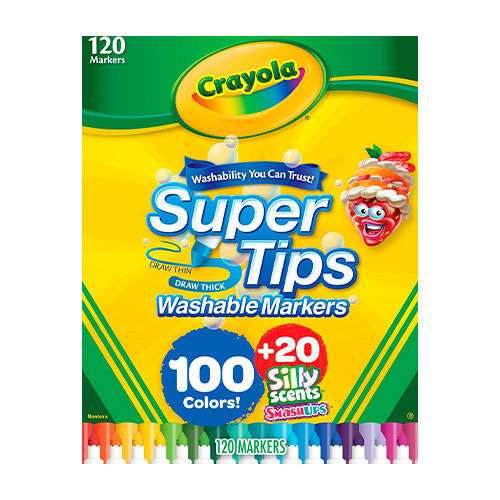 Plumones Super Tips Silly Scents Delgados Set 120 Colores