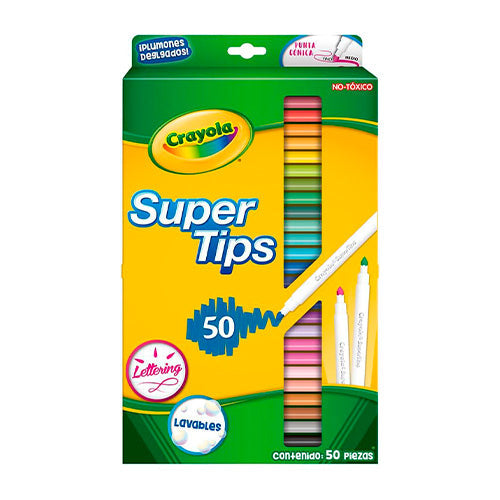 PLUMON CRAYOLA 5150 DELGADOS LAVABLES SUPER TIPS C/50