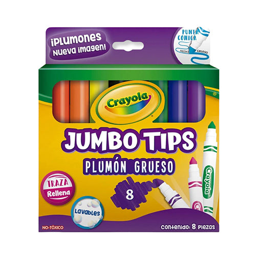Plumones Gruesos Lavables Crayola 8 Unidades