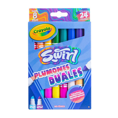 PLUMONES DULAES SWIRL CRAYOLA C/8