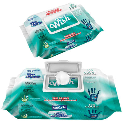TOALLITAS HUMEDAS WISH ALOE VERA C/100 MOD. 60407