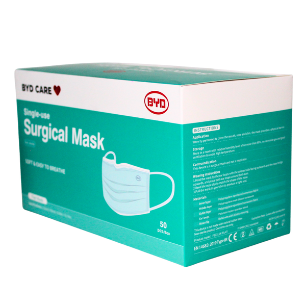 CUBREBOCAS DESECHABLE TRI-CAPA BYD CARE MOD. FE2311X