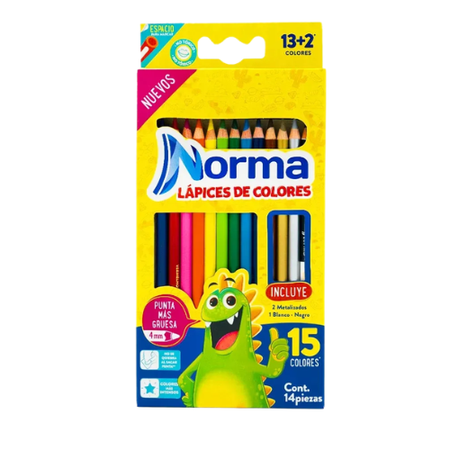 COLORES NORMA PLUS C/12 + 2 C/SACAPUNTAS 81748
