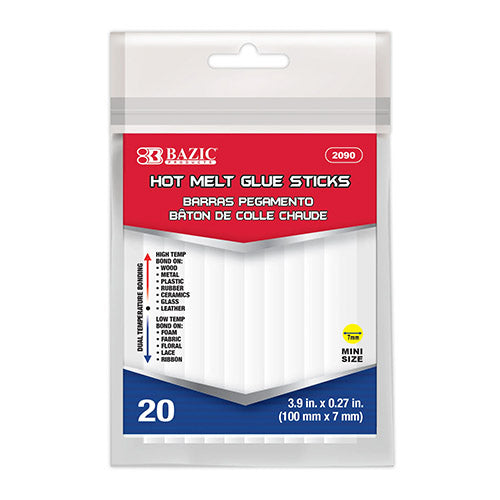 BARRA SILICON C/20 PZAS 10CM LARGO X 0.7 CM ANCHO BAZIC MOD. 2090