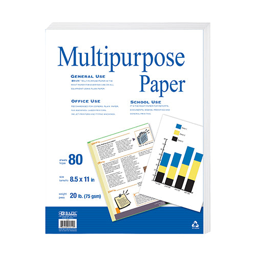 PAPEL BAZIC MULTIPROPOSITO CARTA PAQC/80 HJS MOD. 510