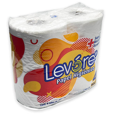 PAPEL HIGIENICO LEVORE 400H DOBLES PAQ/4