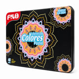 COLORES FILO PASTEL.C/48 + SACAP METAL FLO-3004  CAJA METALICA MINA 2.9 MM