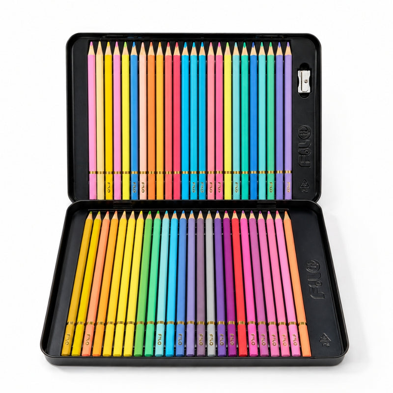 COLORES FILO PASTEL.C/48 + SACAP METAL FLO-3004  CAJA METALICA MINA 2.9 MM