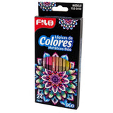 COLORES  FILO TONOS METALICOS  DUO C/24  MOD.FLO-3010 CAJA DE CARTON MINA 4 MM