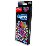COLORES  FILO TONOS METALICOS  DUO C/24  MOD.FLO-3010 CAJA DE CARTON MINA 4 MM