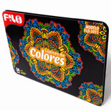 COLORES  TONOS BASICOS FILO C/24 + SACAP.METAL MOD.FLO-3011 CAJA METALICA MINA 4 MM