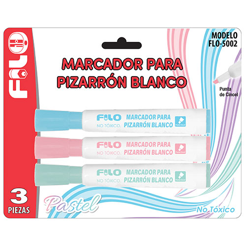 Marcador Para Pizarrón Filo Blister Con 3 Unidades