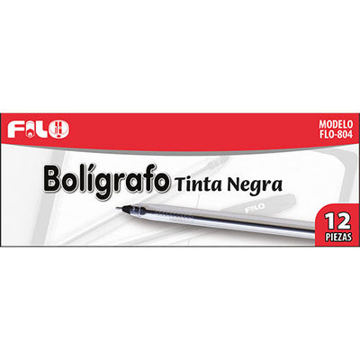 BOLIGRAFO FILO PUNTO 1.0MM NEGRO MOD.FLO-804