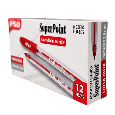 Bolígrafo Filo Tinta Roja Punta 1.0 Mm Caja Con 12 Unidades