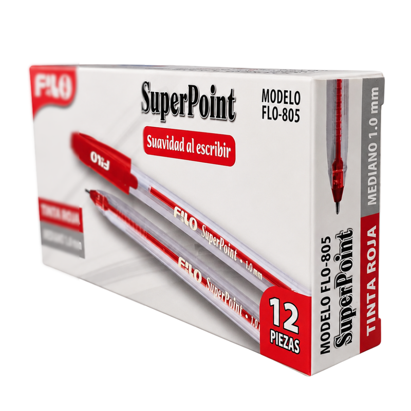 Bolígrafo Filo Tinta Roja Punta 1.0 Mm Caja Con 12 Unidades