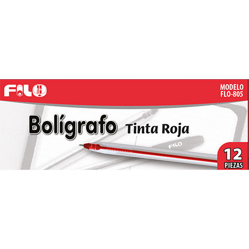 Bolígrafo Filo Tinta Roja Punta 1.0 Mm Caja Con 12 Unidades