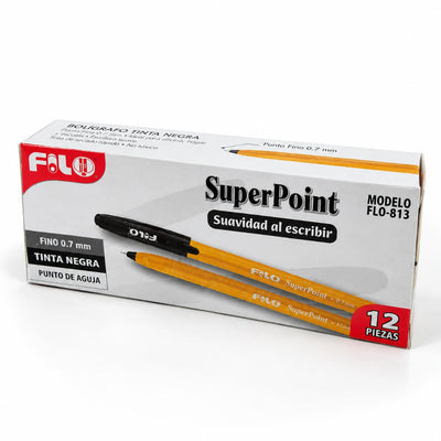BOLIGRAFO FILO PUNTO FINO NEGRO  MOD FLO-813