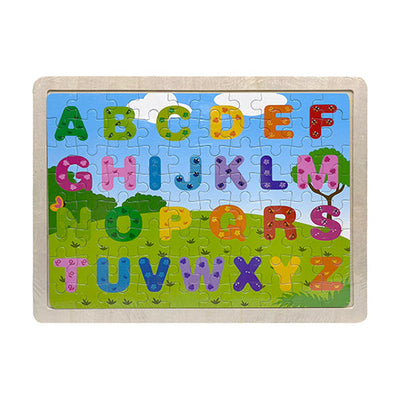 Rompecabezas De Madera Alfabeto 80 Piezas