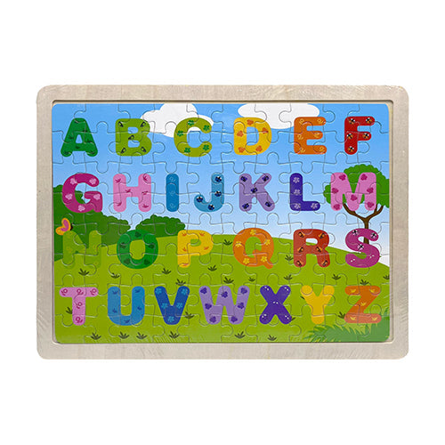 Rompecabezas De Madera Alfabeto 80 Piezas