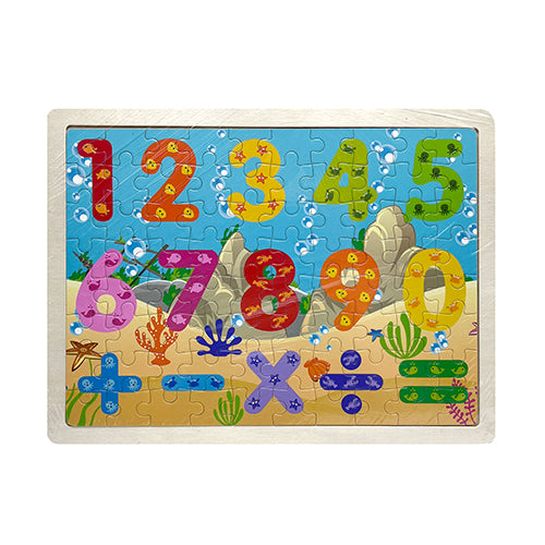 Rompecabezas De Madera Números 80 Piezas