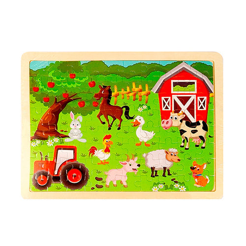 Rompecabezas De Madera Establo 80 Piezas Didáctico Para Niños