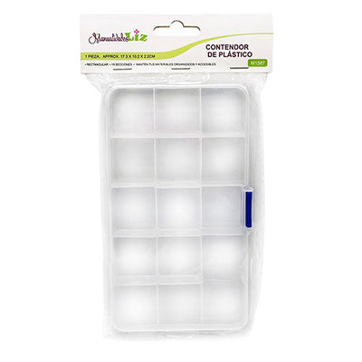 Organizador De Plástico Rectangular Con 15 Divisiones