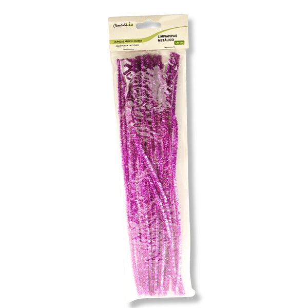 LIMPIAPIPAS METALICO FUCSIA C/25 PZAS MOD.LIM-M05