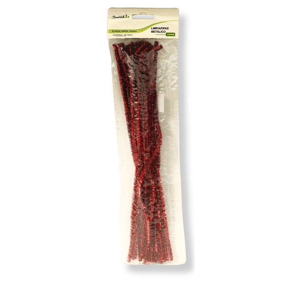 LIMPIAPIPAS METALICO ROJO C/25 PZAS MOD.LIM-M06