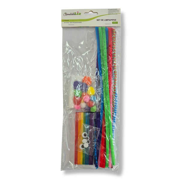 LIMPIAPIPAS SET P/MANUALIDADES C/57 PZAS MOD.LPK-01
