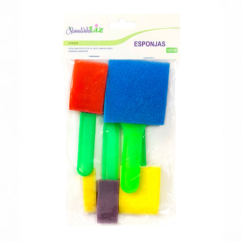 Pinceles Esponja Rectangulares Varios Tamaños Set De 5 Piezas