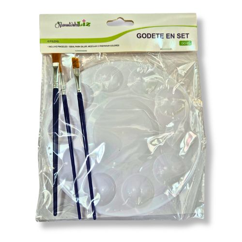 GODETE REDONDO C/3 PINCELES MOD.GO-03