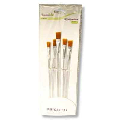 JGO. D/PINCELES PLANOS C/5 PZAS MOD.CEL-03