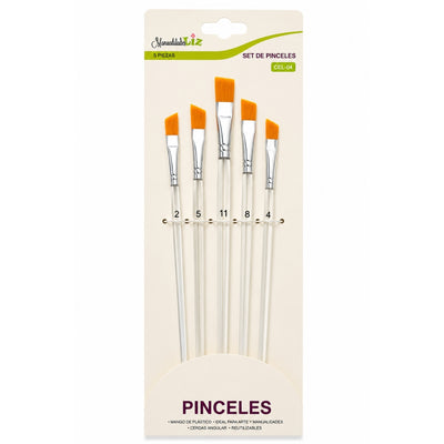 JGO. PINCELES ANGULARES C/5 PZAS MOD.CEL-04
