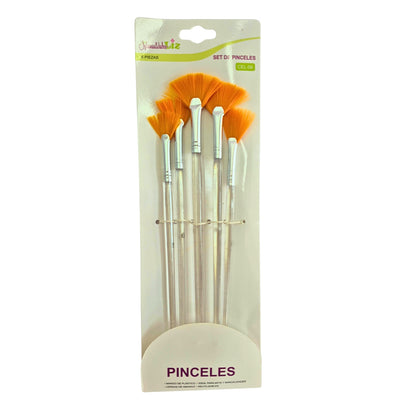 JGO. D/PINCELES ABANICO C/5 PZAS MOD.CEL-06