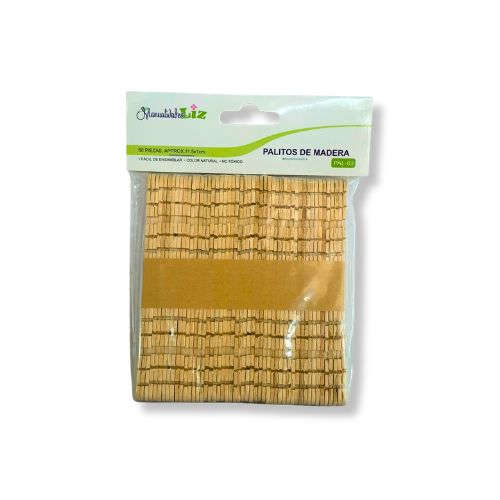PALITOS D/MADERA P/ARMAR C/50 PZAS MOD.PAL-03