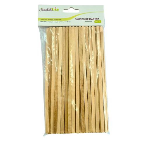 ABATELENGUAS DELGADO NATURAL 19cm C/100 PZAS MOD.PAL-11
