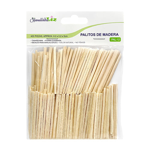 PALITOS D/MADERA 5cm C/400 PZAS MOD.PAL-12