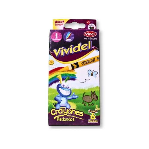 CRAYON VIVIDEL 2007 DELGADO C/6 (REDONDO)