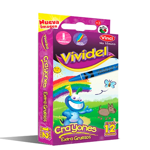 Crayones Extra Gruesos Colores Intensos Caja Con 12 Unidades