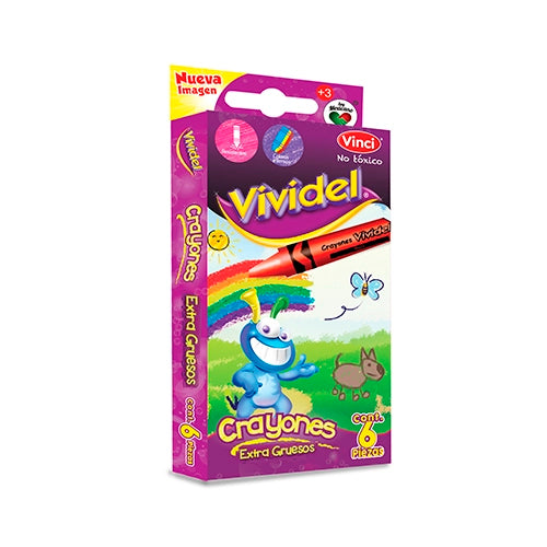 Crayones Vividel Extragruesos Estuche Con 24 Colores