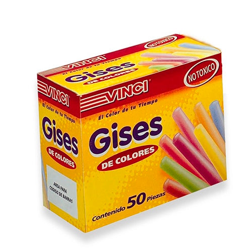 Gis De Colores Moldeados Caja Con 50 Piezas
