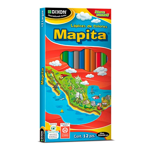 Lápices De Colores Largos Mapita Caja Con 12 Piezas
