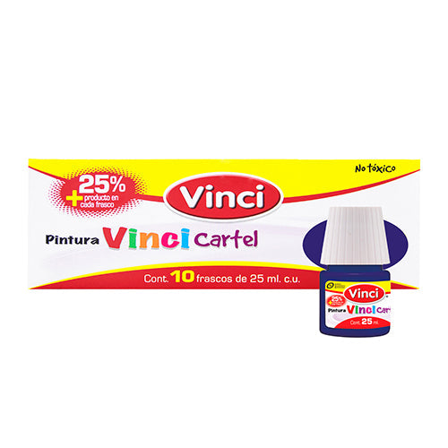 Pintura Cartel Vinci Azul Prusia 25 Ml Caja Con 10 Unidades
