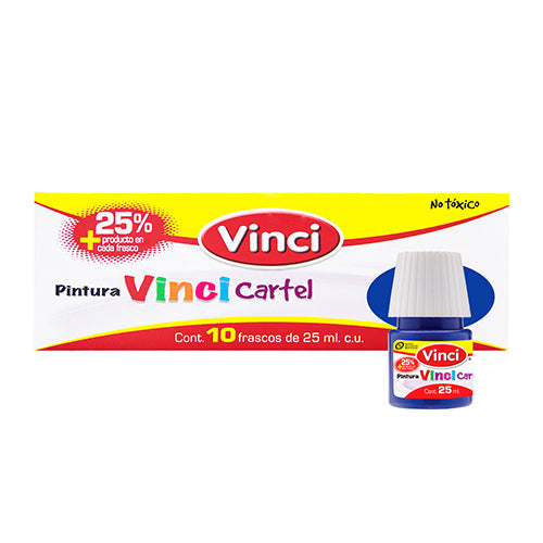 Pintura Soluble Al Agua Azul Ultramar 25 Ml Caja Con 10 Piezas