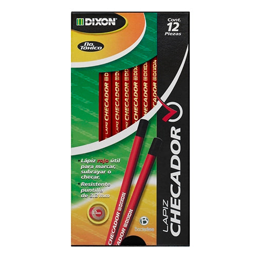 LAPIZ CHECADOR DIXON ROJO 42306
