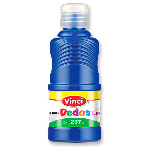 PINTURA PARA DEDOS VINCI LAVABLE 237ML AZUL 22661