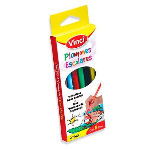 PLUMON ESCOLAR VINCI LAVABLE C/6
