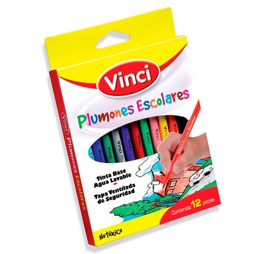 PLUMON ESCOLAR VINCI LAVABLE C/12