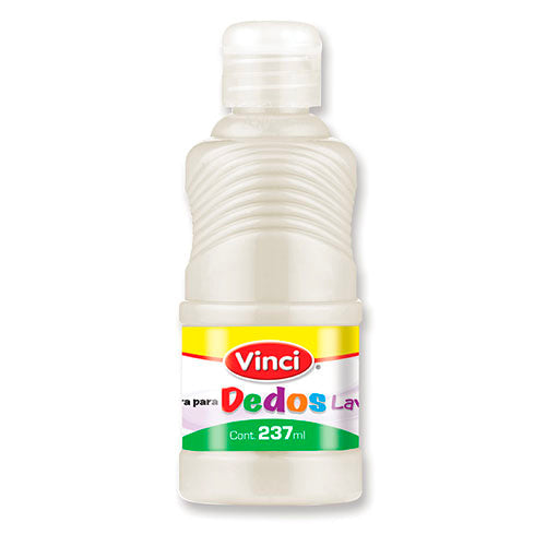 PINTURA PARA DEDOS VINCI LAVABLE 237ML BLANCO MOD. 22663